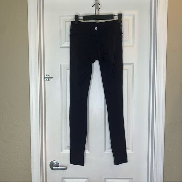 Lululemon Wunder Under Full-On Luon Garden Party Full Length Leggings Size 4 - Picture 7 of 8